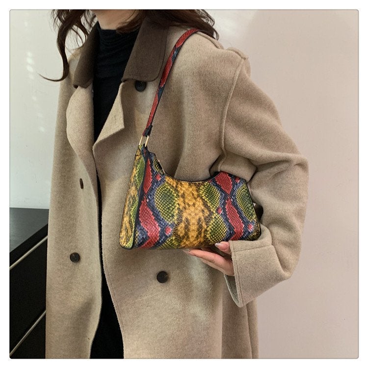 Fashion Bag Women'S Underarm Bag Snake Pattern Handbag Western Style Personalized All-Match Women'S Shoulder Bag - Image 5